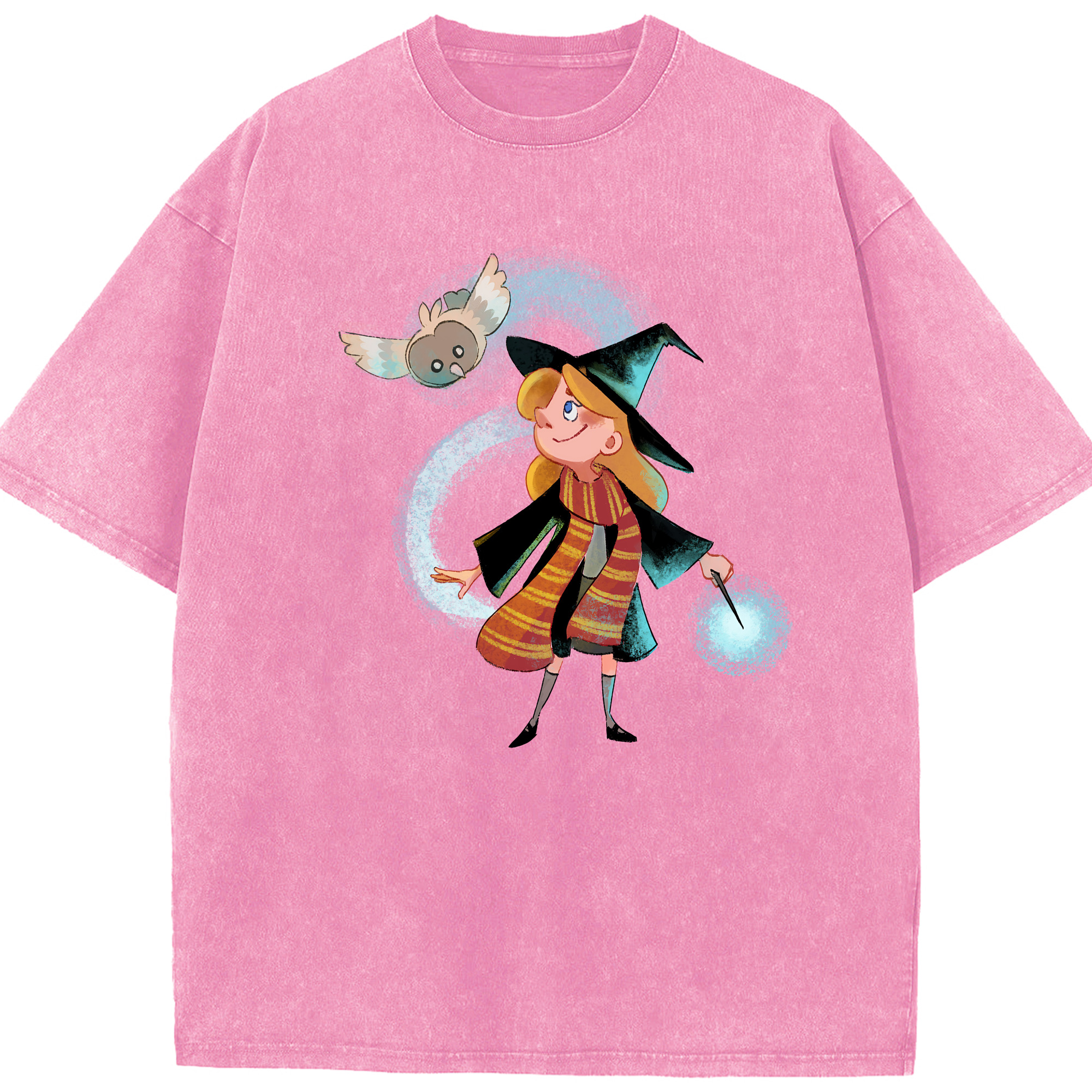 （画像用） Harry Potter ハリー・ポッターシリーズ 綿100% ヴィンテージ風 半袖Tシャツ（フロントプリント）